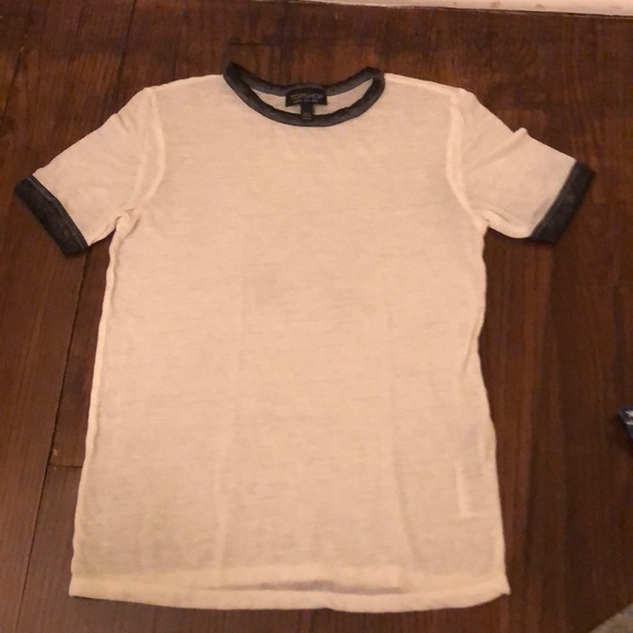 Topshop Tops - Simple grey and white T-shirt